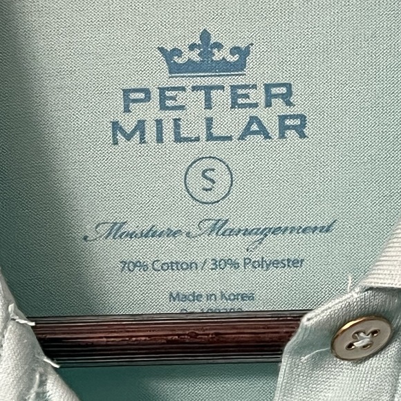 Peter Millar Women Moisture Management Polo Short Sleeve Teal Seafoam Size Small - Picture 3 of 5